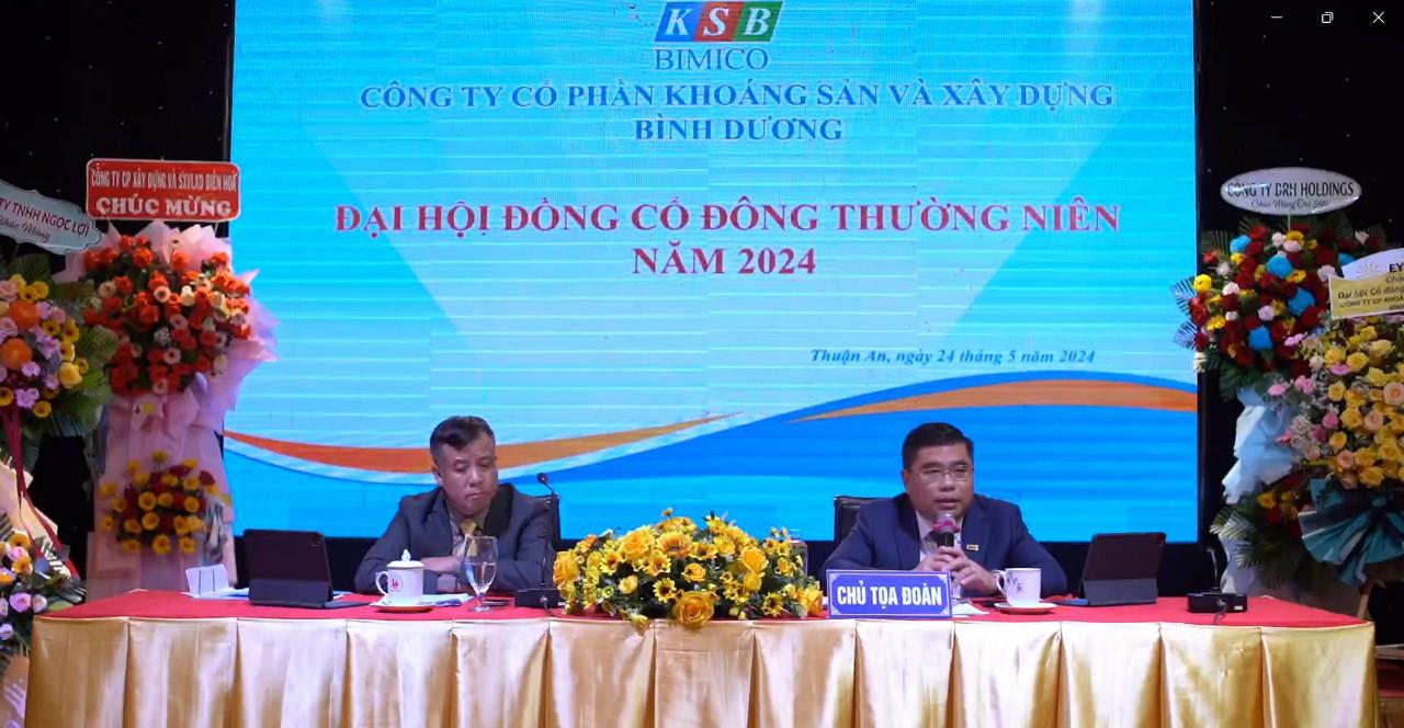 Đại hội cổ đông thường niên 2024 tại CTCP Khoáng sản và Xây dựng Bình Dương