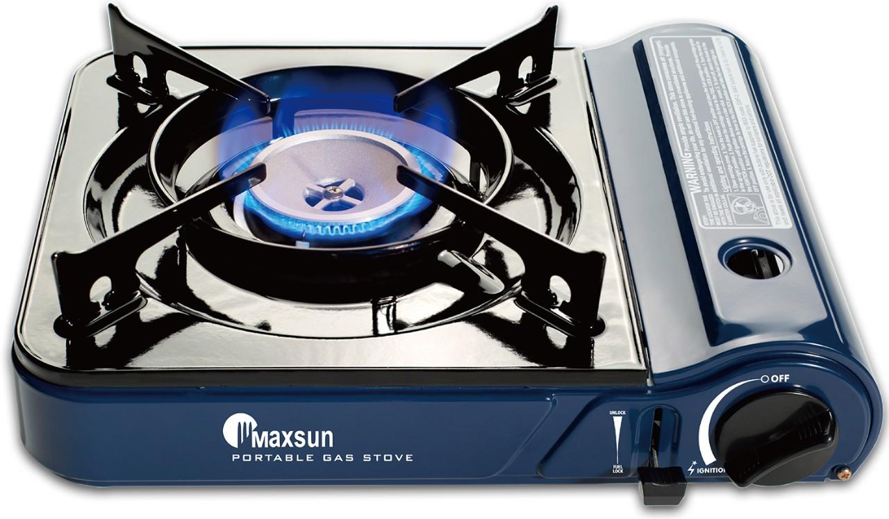 Hình ảnh bếp gas mini Maxsun MS-3800 có kiềng chắn gió