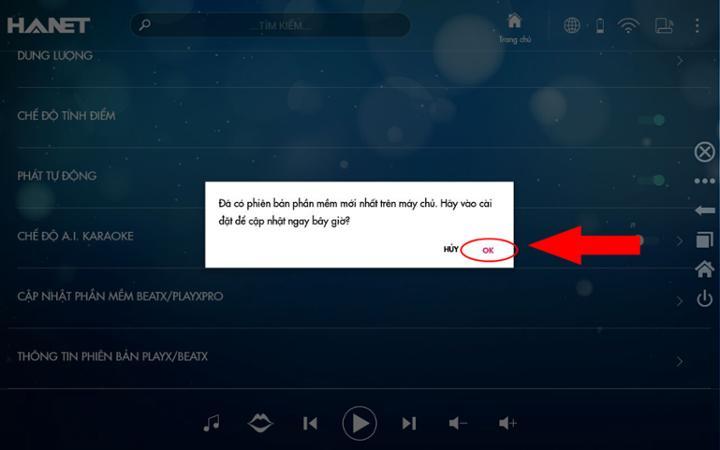 Cập nhật phần mềm trên đầu Hanet PlayX Pro