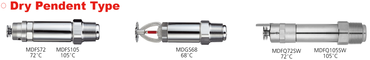 Dry Pendent Type Sprinkler / Đầu phun khô