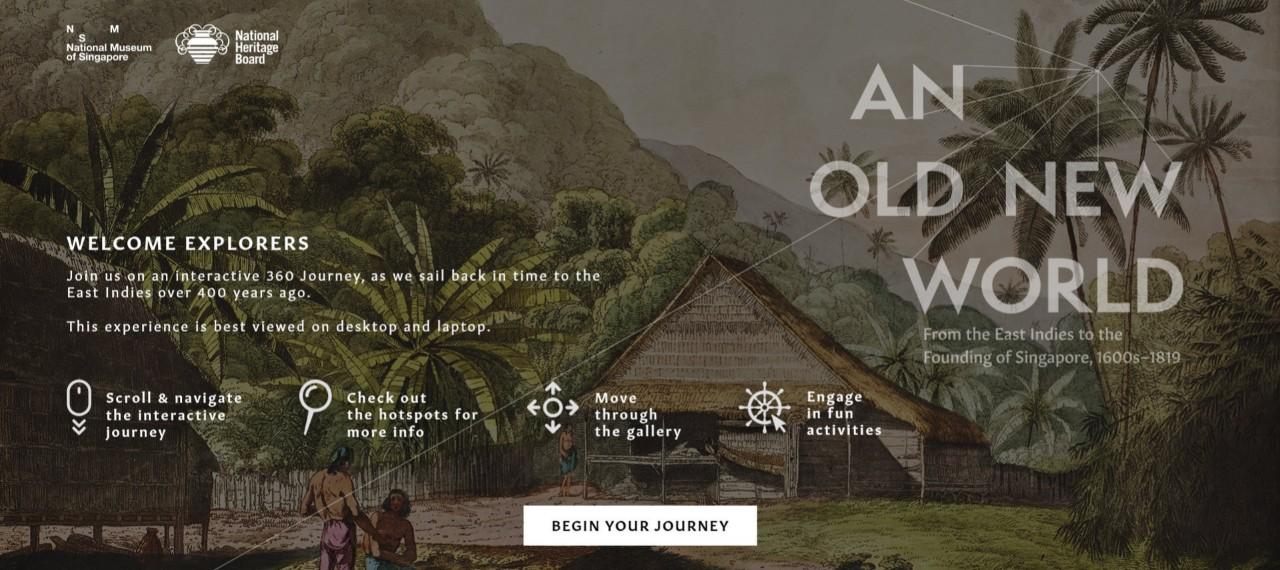 M&agrave;n h&igrave;nh ch&iacute;nh của triển l&atilde;m kỹ thuật số An Old New World