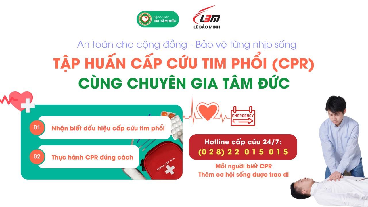 Bệnh viện Tim Tâm Đức tập huấn hồi sức tim phổi CPR tại Công ty Lê Bảo Minh – Canon Vietnam