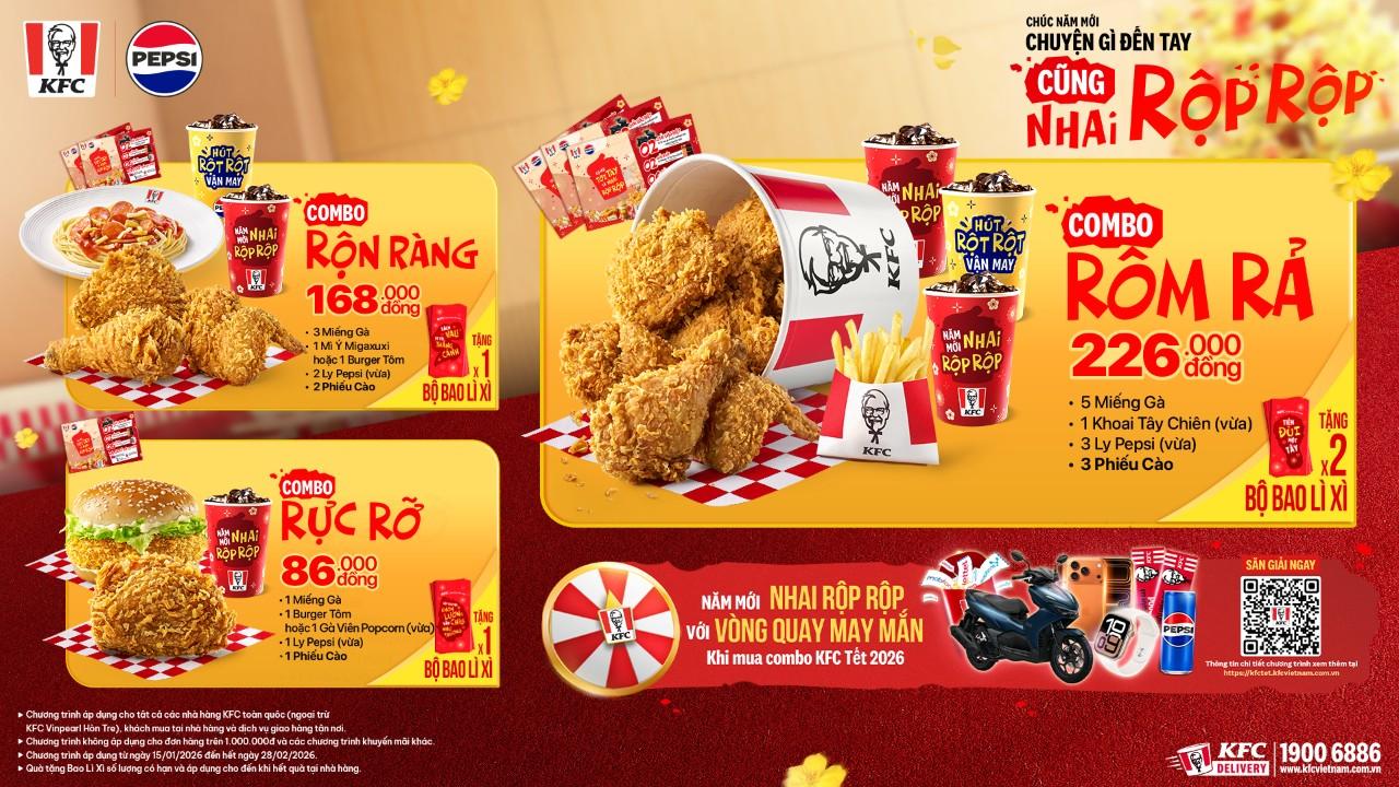 Ưu đãi chương trình Combo Tết KFC 2026 mới nhất