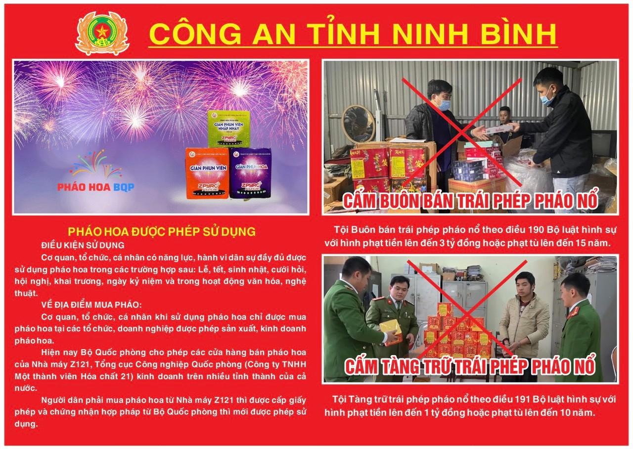 Đẩy mạnh hiệu quả công tác tuyên truyền đối với việc sản xuất, tàng trữ, vận chuyển, sử dụng pháo hoa trong dịp tết Nguyên đán Giáp Thìn 2024